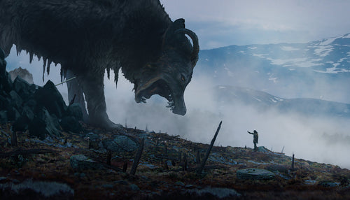 Image of Tyr and Fenrir