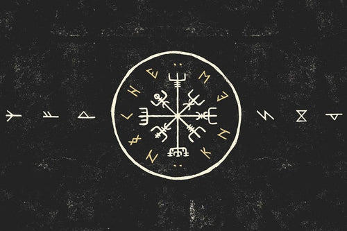 Image of Viking compass and runic circle