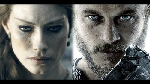 Ragnar Lothbrok and Aslaug in Vikings TV series