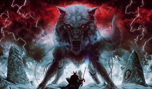 Fenrir the wolf was destined to swallow Odin the Ragnarok