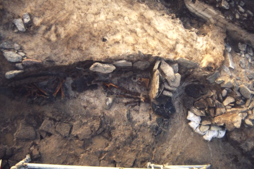 The burial site in Scar where the ship was damaged because of the tides.