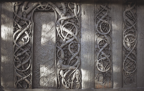 Image of Viking art Viking Urnes pattern