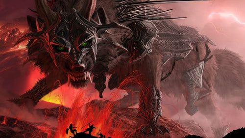 Fenrir the Wolf in Norse mythology wasn't a god. He was the giant of destruction who triggered off Ragnarok and swallowed Odin the Allfather