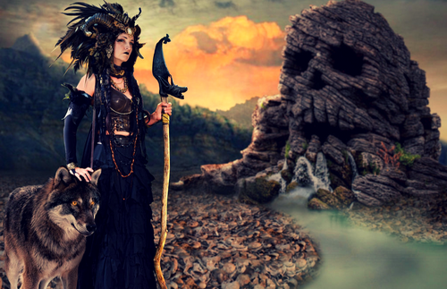 Helheim Hel and Garm in Norse mythology