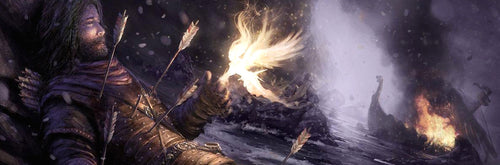 Image of fallen Viking warrior and Valkyries