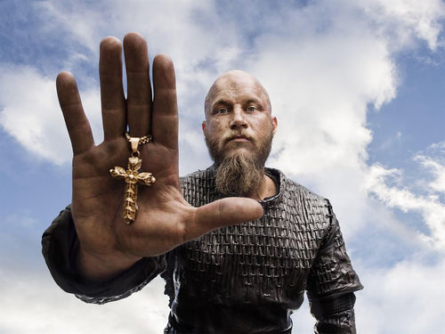 Ragnar Lothbrok submitted to the cross