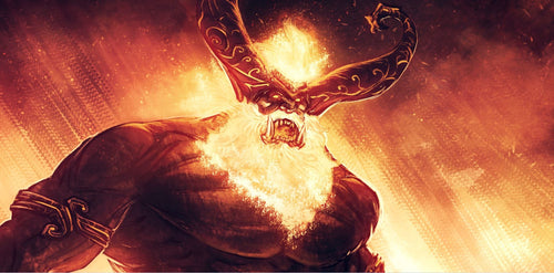 Surtr the giant of fire in Norse mythology 