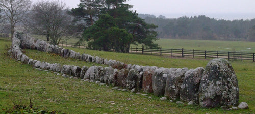 Viking ship stone