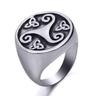 Stainless Steel Celtic Knot Triquetra Triskele Ring