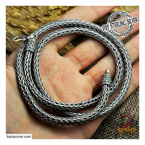 925 Sterling Silver Asgard King Chain Necklaces For Men