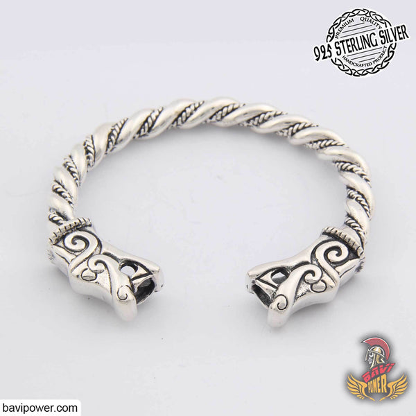 Viking Wolf Bracelet, Fenrir Arm Ring