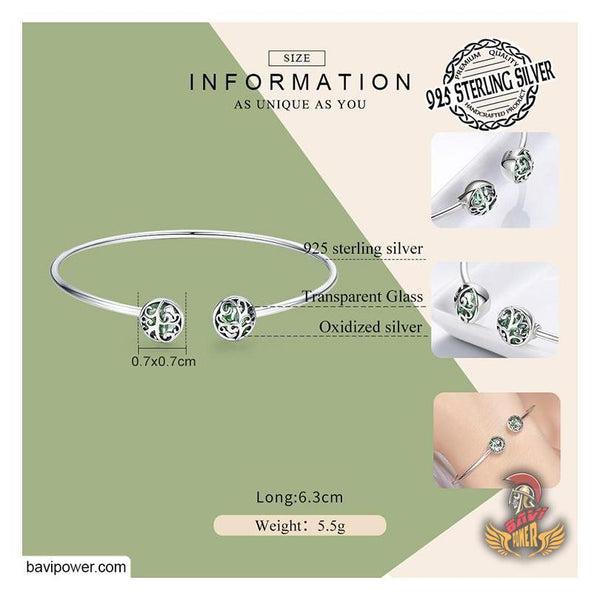 925 Sterling Silver Tree of Life Cuff Bracelet – BaviPower