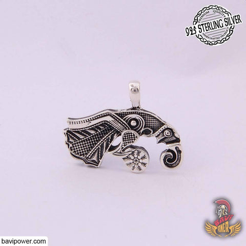 925 Sterling Silver Viking Eagle Pendant