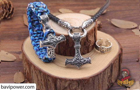 Combo Thor Hammer 3 items: Necklace, Bracelet, Ring