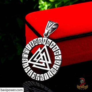 Stainless Steel Runic Valknut Pendant