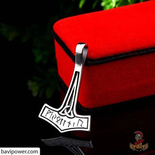 Stainless Steel Triquetra Mjolnir Pendant