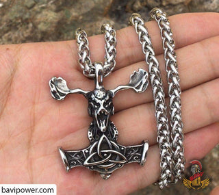 Viking Deer Pendant Necklace