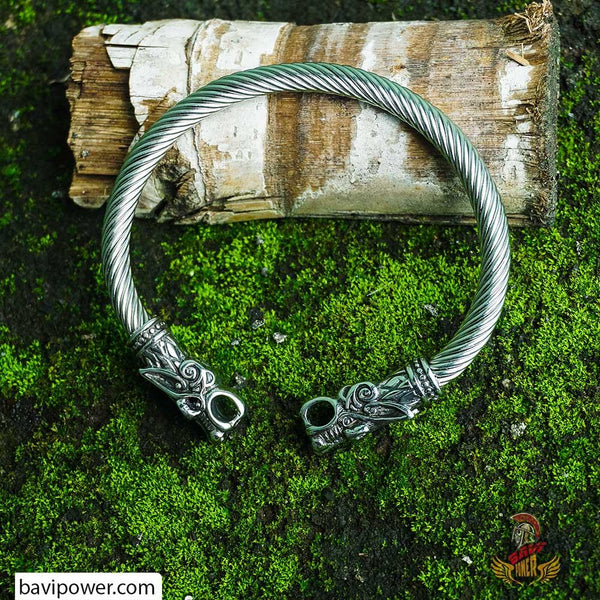 Viking Wolf Bracelet | Fenrir Arm Ring | Viking Jewelry - TheNorseWind