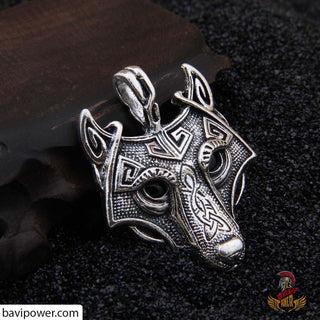 Viking Wolf Head Pendant