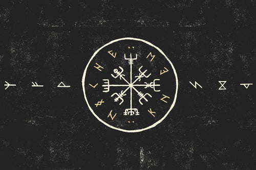 Image of Viking compass and runic circle
