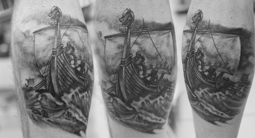 Image of Viking Ship Tattoo