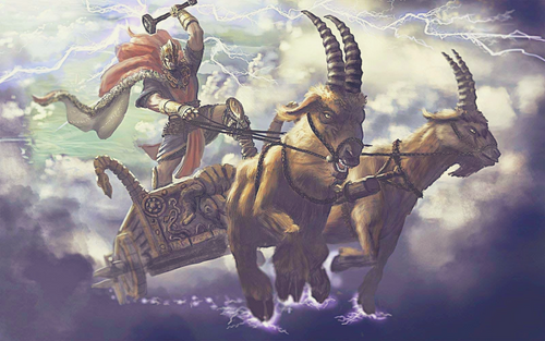 Image of Thor and his chariot