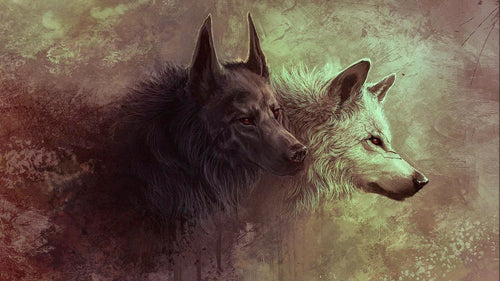 Image of Fenrir's children Hati and Skoll