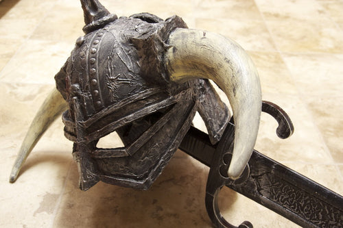 Image of Viking horned helmet