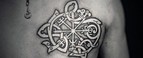 Image of Vegvisir tattoo Viking protection symbols
