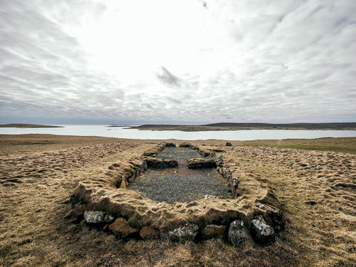 Viking longhouse Hamar in Scotland