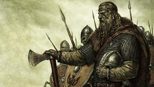 Image of the Viking warrior chose to be buried alive in viking burial mound 