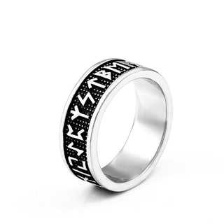 316L Stainless Steel Viking Rune Circle Ring