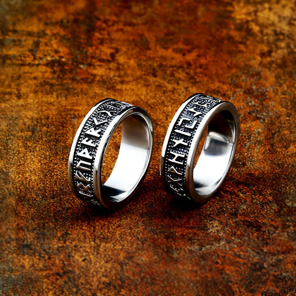316L Stainless Steel Viking Rune Circle Ring – BaviPower