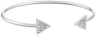 Open End Crystal Triangle Bangle Bracelet