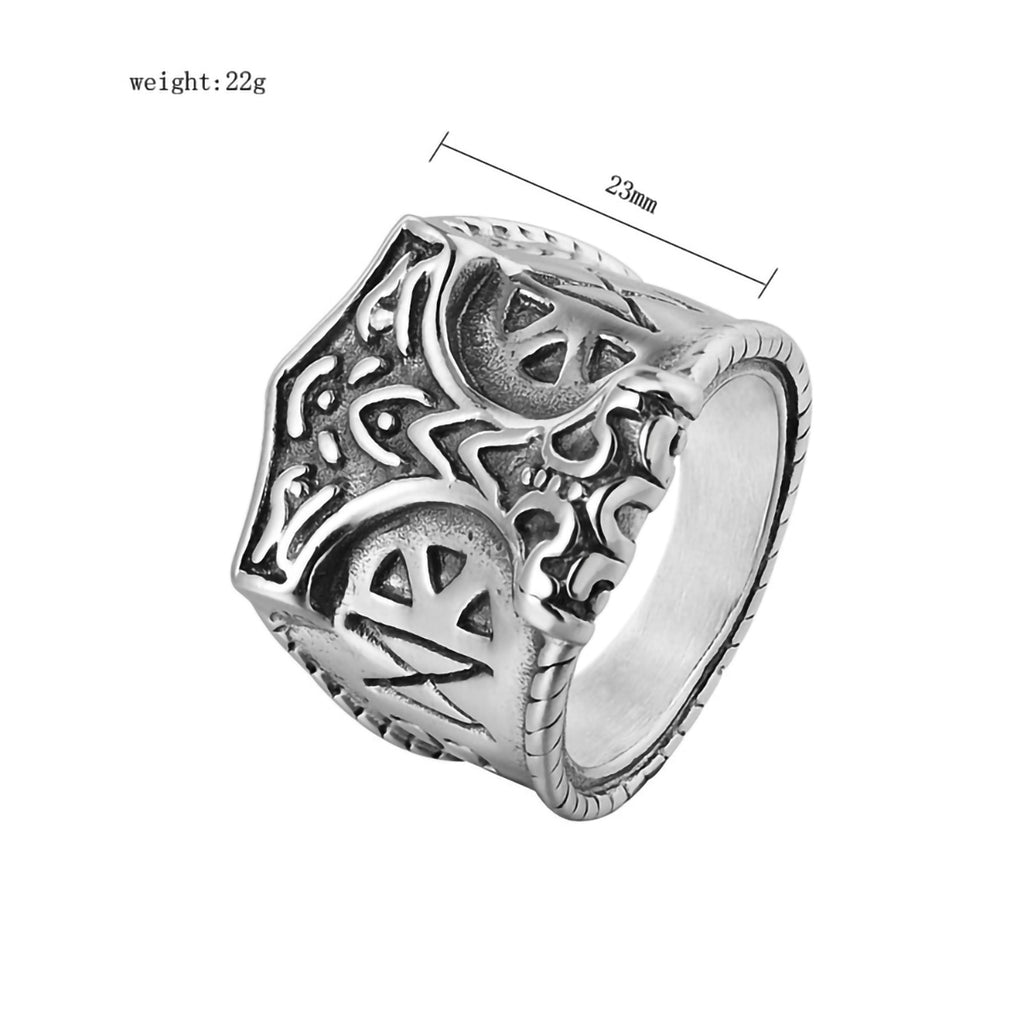 Stainless Steel Viking Thor Hammer Mjolnir Ring