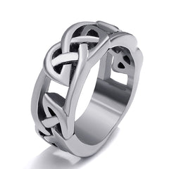 Stainless Steel Celtic Knot Eternity Ring