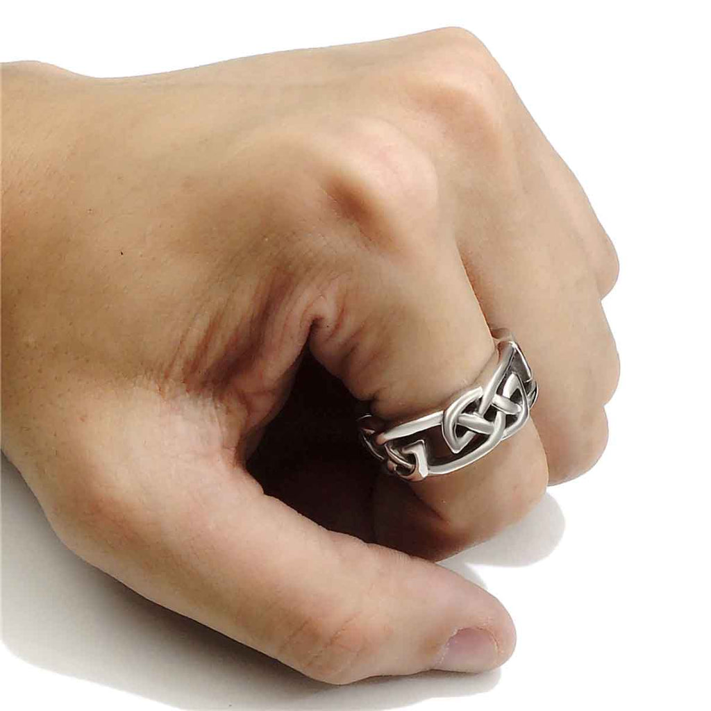Stainless Steel Celtic Knot Eternity Ring