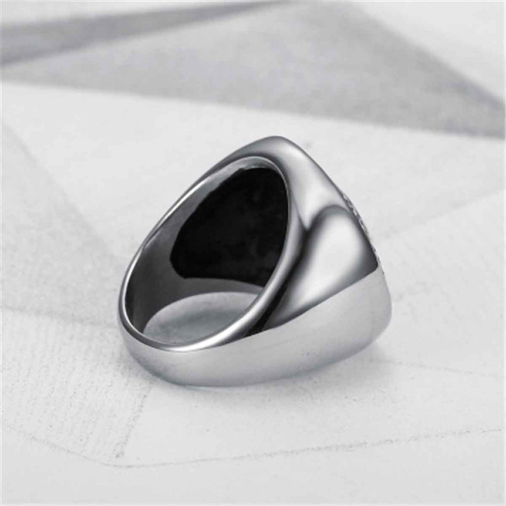 Stainless Steel Celtic Triquetra Rune Circle Ring