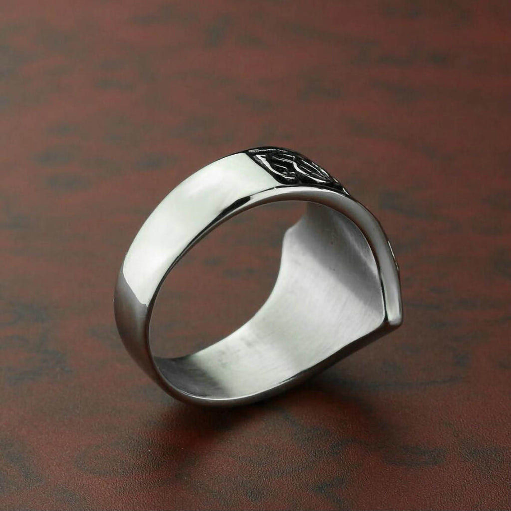 Stainless Steel Pentagram Occult Ring for Men And Women