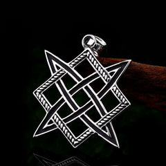 Stainless Steel Slavic Lada Star Viking Sun Pendant Necklace
