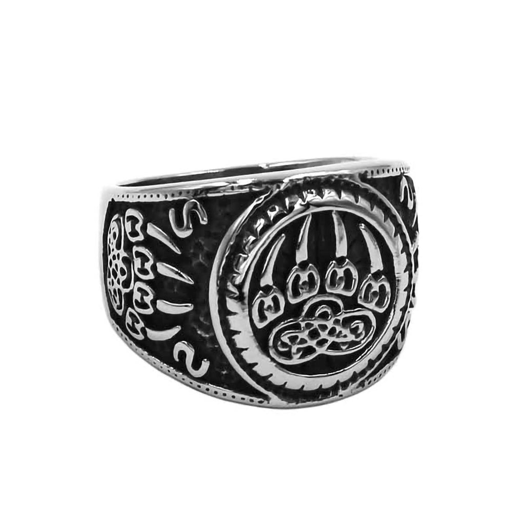 Stainless Steel Viking Bear Paw Celtic Knot Ring