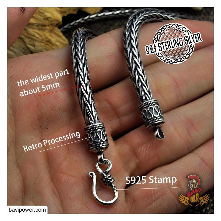 925 Sterling Silver Asgard King Chain Necklaces For Men