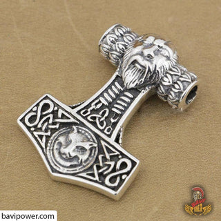 925 Sterling Silver Big Thor's Hammer Pendant