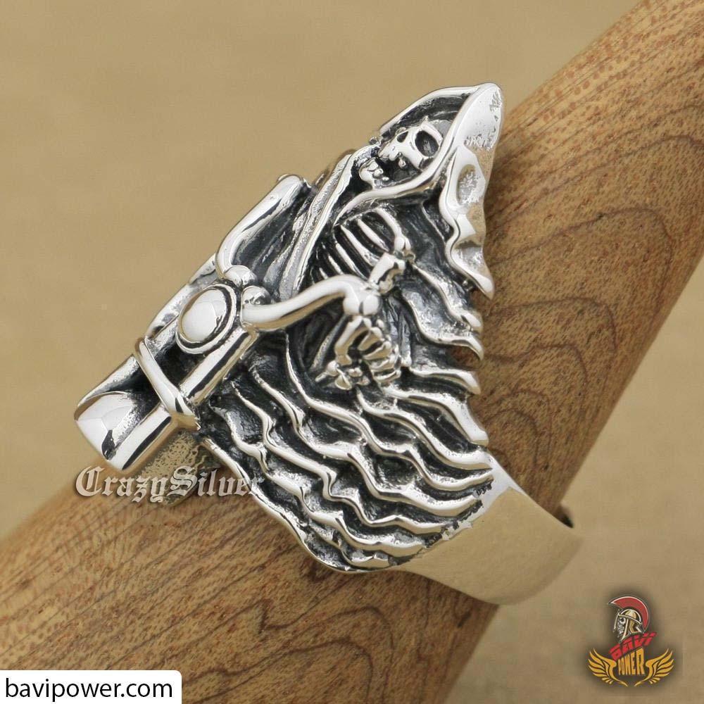 925 Sterling Silver Death Rider Ring