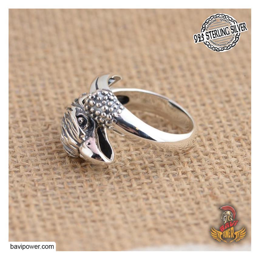 925 Sterling Silver Eagle Head Ring
