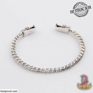 925 Sterling Silver Jomungandr Serpent Bracelet
