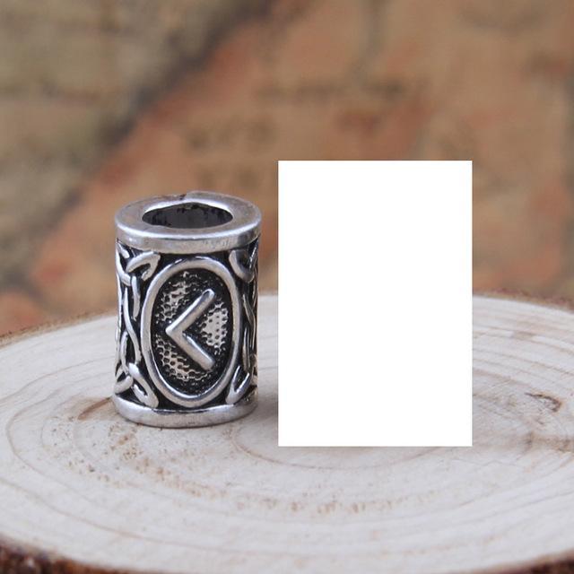925 Sterling Silver Rune Bead Bracelet