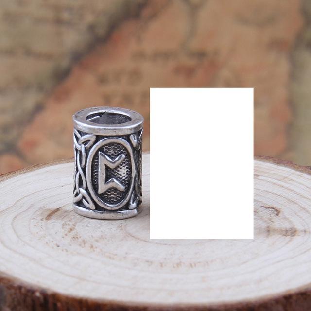 925 Sterling Silver Rune Bead Bracelet