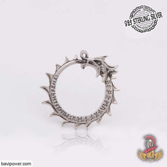 925 Sterling Silver Runic Jormungandr Pendant