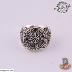 925 Sterling Silver Vegvisir Ring